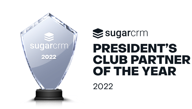 SugarCRM President's Club Partner of the Year 2022